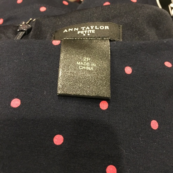 Ann Taylor Petite sleeveless dress black red - Picture 5 of 7